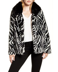 Sam Edelman Zebra Faux Fur Coat