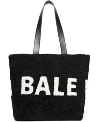 Balenciaga Intarsia Shearling Shoulder Bag