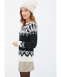 Forever 21 Abstract Geo Patterned Sweater
