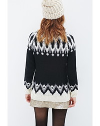 Forever 21 Abstract Geo Patterned Sweater