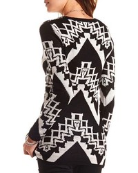 Charlotte Russe Long Sleeve Aztec Tunic Sweater