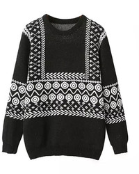 ChicNova Vintage Flower Pattern Pullover Sweater