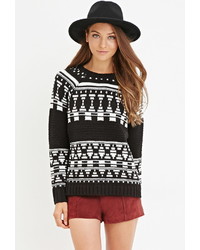 Forever 21 Geo Patterned Sweater