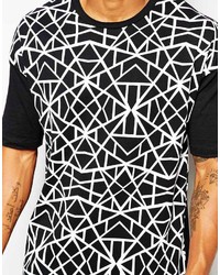 Asos T Shirt With Geo Print And Oversized Boxy Fit