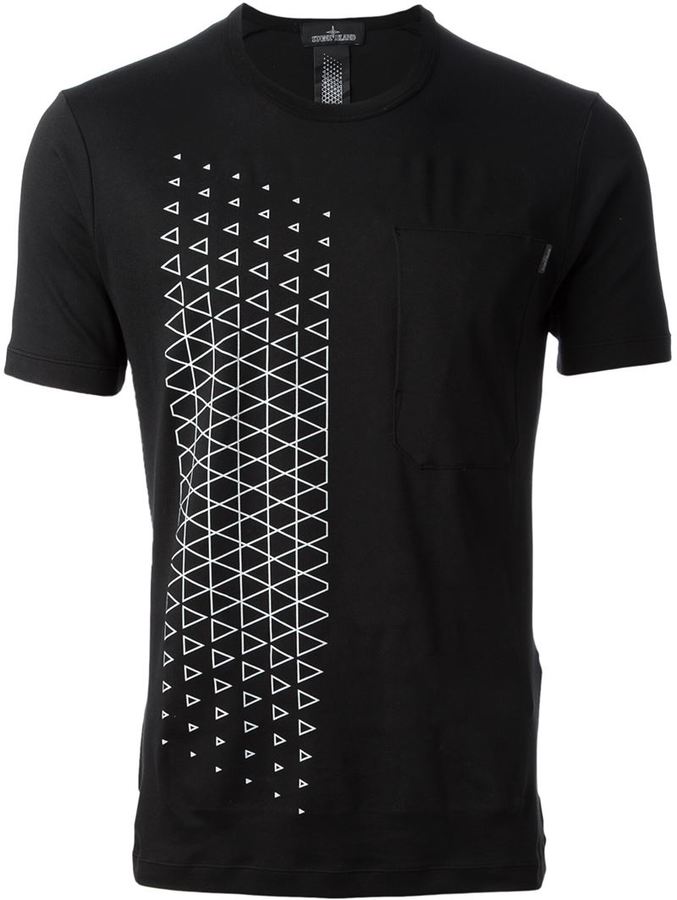 Stone Island Shadow Project Geometric Print T Shirt, $210 