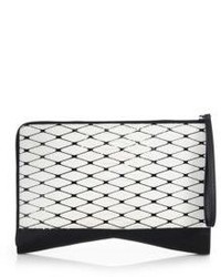 Narciso Rodriguez Laser Printed Mixed Media Folio Clutch