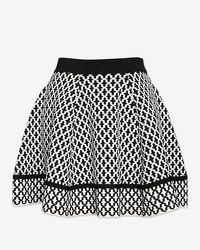 Torn By Ronny Kobo Tile Jacquard Flare Knit Skirt