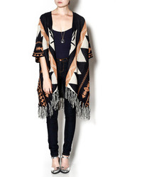 Hot And Delicious Open Aztec Navy Cardi