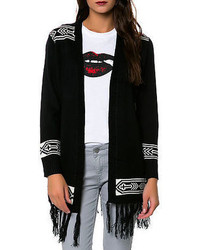 Lira The Dare Fringe Aztec Sweater In Black