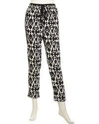 Romeo & Juliet Couture Printed Voile Relaxed Pants Blackwhite