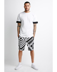 Black and White Geometric Shorts