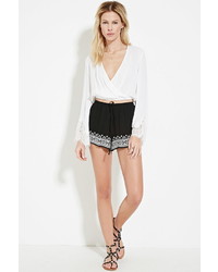 Forever 21 Geo Embroidered Shorts