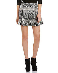 Black and White Geometric Skirt