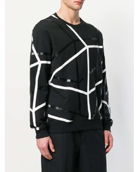 Les Hommes Urban Geometric Print Sweatshirt