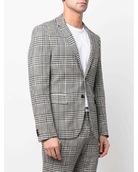 Versace Prince Of Wales Single Breasted Blazer