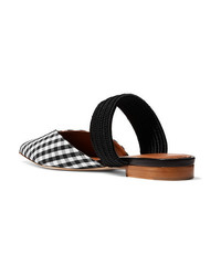 Malone Souliers Maisie Luwolt Med Gingham Canvas Mules