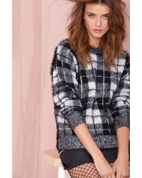 Nasty Gal Motel Check Me Out Sweater  Blackwhite