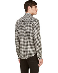 Band Of Outsiders Black White Flannel Gingham Shirt