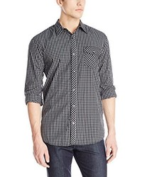 DKNY Jeans Long Sleeve Corded Gingham Shirt