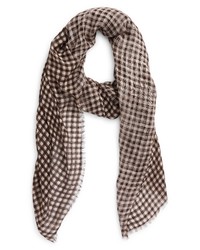 Black and White Gingham Scarf