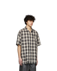 Doublet Black And Beige Key Person Short Sleeve Shirt