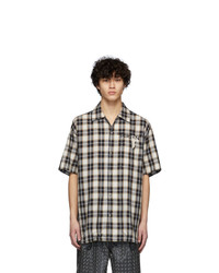 Doublet Black And Beige Key Person Short Sleeve Shirt