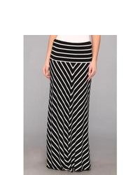Calvin Klein Stripe Maxi Skirt Skirt Blackwhite