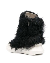 Rick Owens DRKSHDW Abstract Faux Fur Side Zip Sneakers