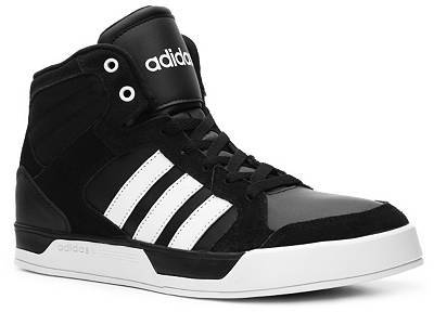 black and white adidas high tops