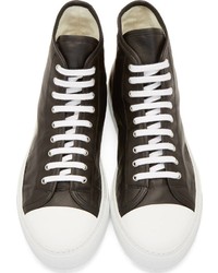 Common Projects Black Leather Tournat High Tops