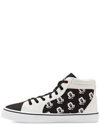Disney Mickey Mouse High Top Sneakers Black White