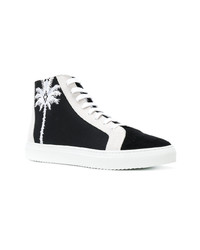 Marcelo Burlon County of Milan Palm Tree Embroidered Hi Top Sneakers