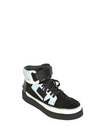 Kenzo Suede Leather High Top Sneakers