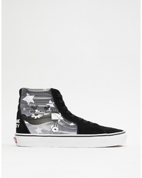 Vans X Mickey Mouse Sk8 Hi Trainers In Black Vn0a38geupo1
