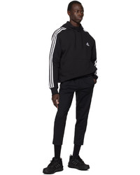 adidas Originals Black Essentials 3 Stripe Hoodie