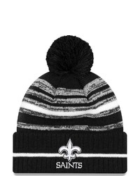 New Era Black New Orleans Saints 2021 Nfl Sideline Sport Pom Cuffed Knit Hat At Nordstrom