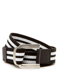 Black and White Horizontal Striped Belt