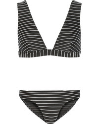 Zimmermann Trinity Wide Plunge Striped Bikini