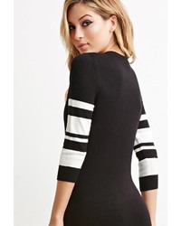 Forever 21 Striped Sleeve Bodycon Dress