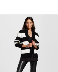 K By Kersh Striped Cardigan Sweater With Shawl Collar