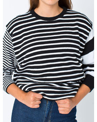 American Apparel Unisex Recycled Cotton Mixed Stripe Pullover