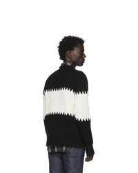 Officine Generale Black And White Bed Sweater