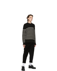AMI Alexandre Mattiussi Black And White Breton Stripe Sweater