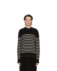 AMI Alexandre Mattiussi Black And White Breton Stripe Sweater