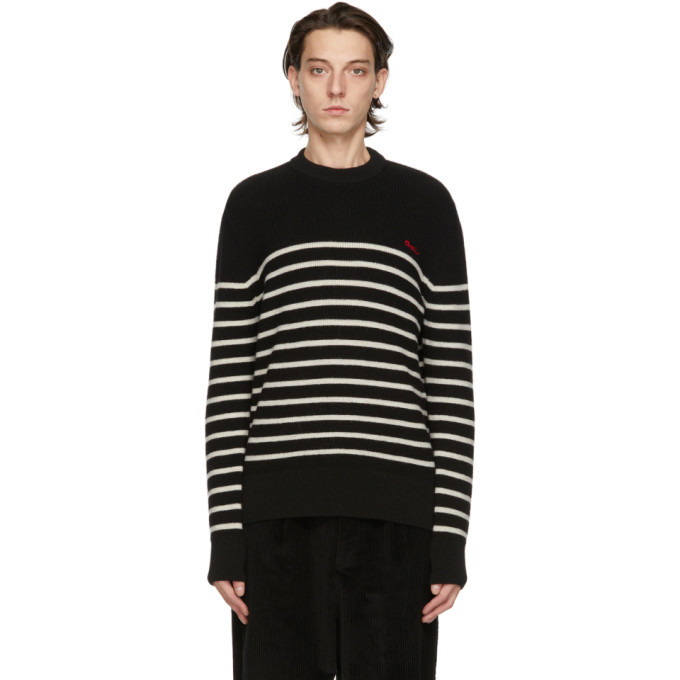 AMI Alexandre Mattiussi Black And White Breton Stripe Sweater, $252 ...