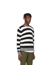 Rag and Bone Black And White Striped Axwell Sweater