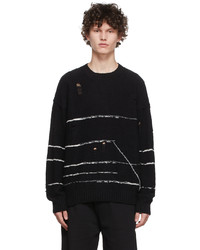 Isabel Benenato Black Cotton Sweater