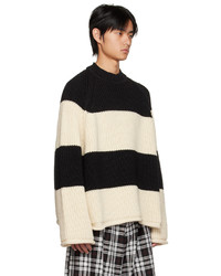 Kidill Black White Border Sweater