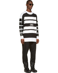 Hood by Air Black White Illusion Double T Shirt