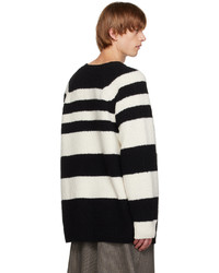 Dries Van Noten Black White Striped Sweater